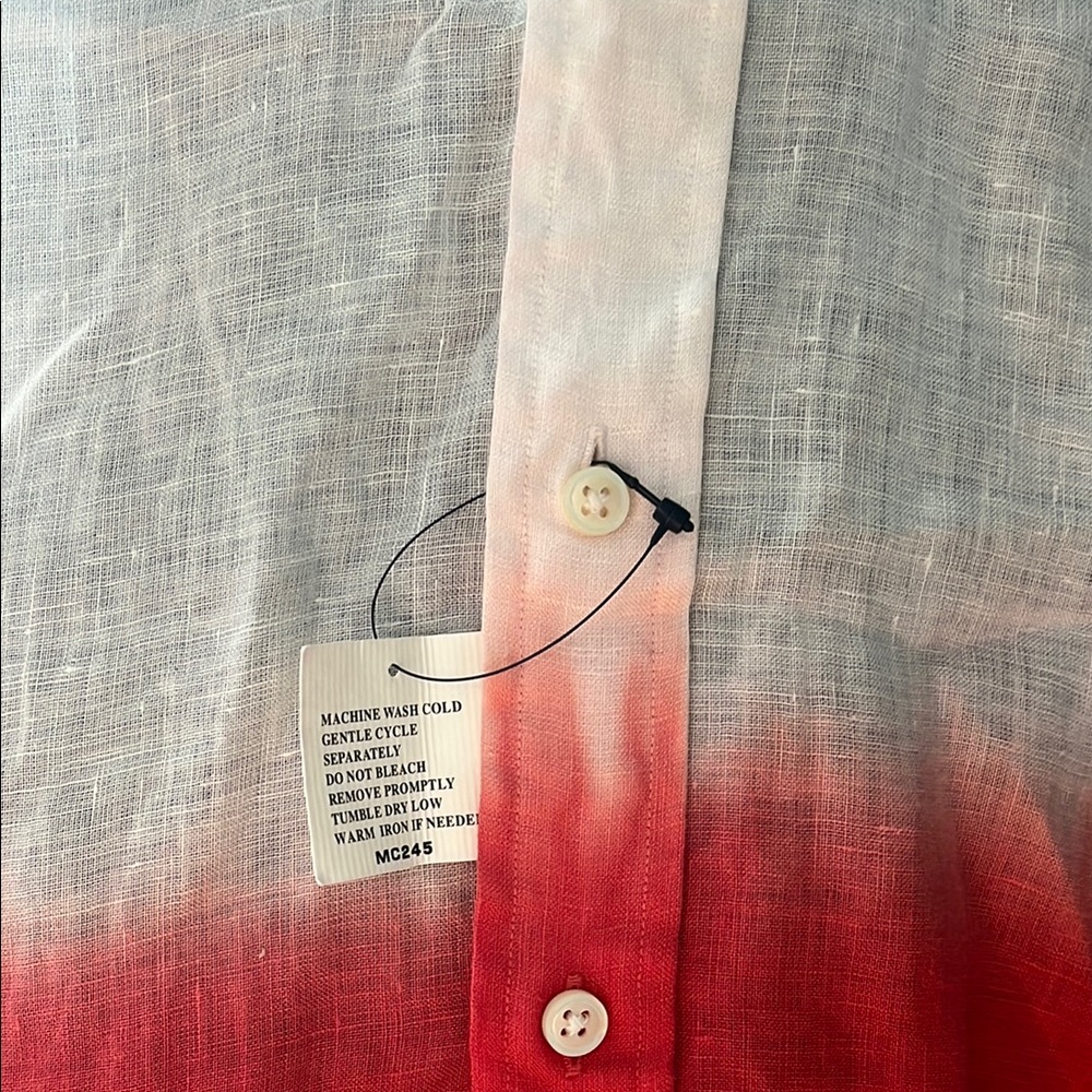 Polo by Ralph Lauren Blue and Red Casual Button Down Shirt - Picture 6 of 12